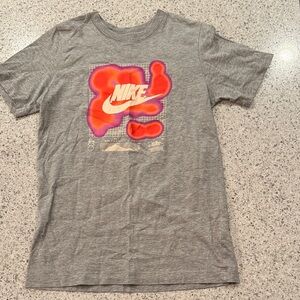 Nike Heather Gray Tee with Red Graphic
